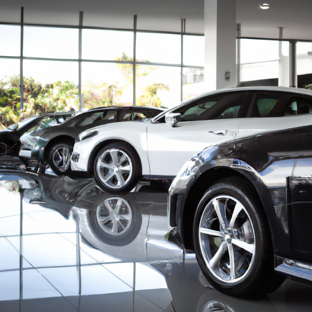 Showroom de concessionária de carros de luxo no Brasil